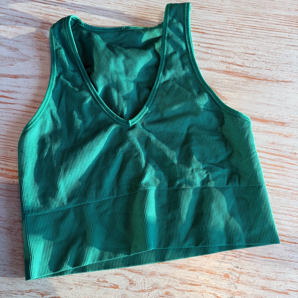 Athleta cropped fitted shirt.